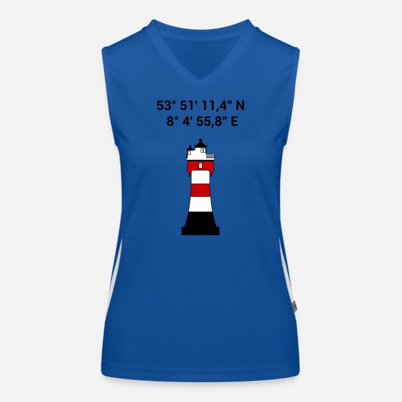 Red Sand Lighthouse - Sailing - Skipper - Maritime Women's Functional Contrast Tank Top