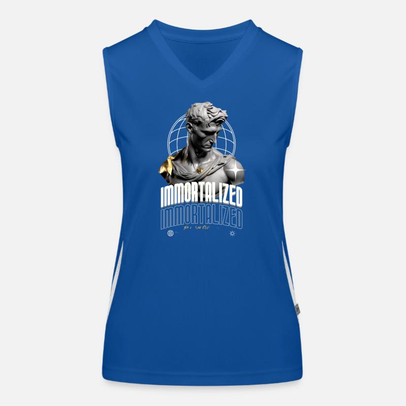 Immortalized Skulptur Globus Funktionelles Kontrast-Tank Top für Frauen