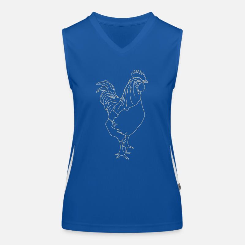 Hahn Funktionelles Kontrast-Tank Top für Frauen