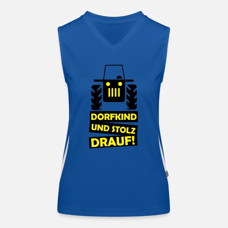 traktor_dorfkind_02 Funktionelles Kontrast-Tank Top für Frauen