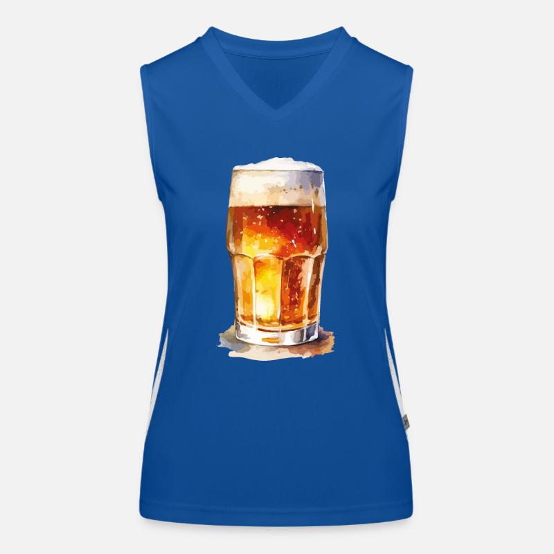 birra Top sportivo da donna in contrasto cromatico