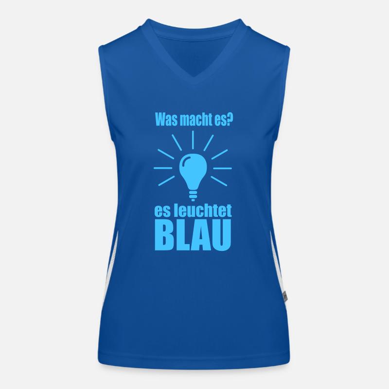 es leuchtet blau Funktionelles Kontrast-Tank Top für Frauen