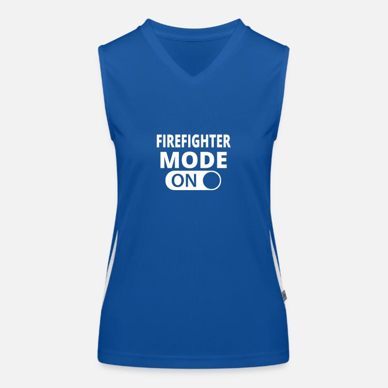 MODE ON FIREFIGHTER Funktionelles Kontrast-Tank Top für Frauen