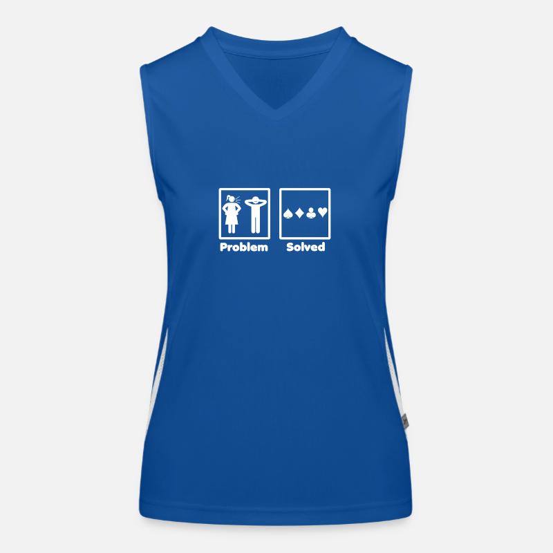 problem solved poker pokern Funktionelles Kontrast-Tank Top für Frauen
