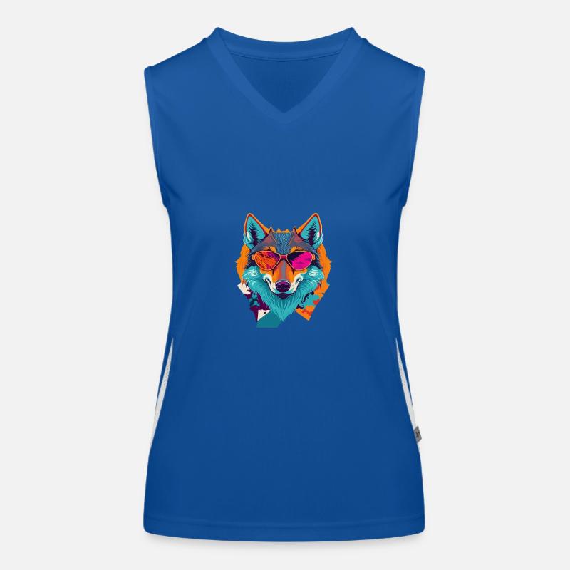 Retro Wolf Revolt Women's Functional Contrast Tank Top