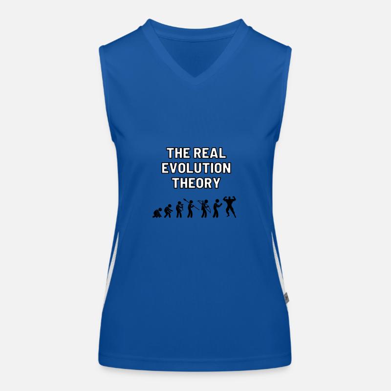 The real evolution theory Funktionelles Kontrast-Tank Top für Frauen