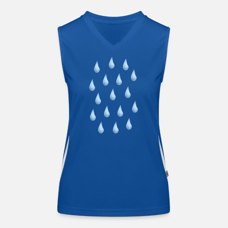 Regen Regentropfen Funktionelles Kontrast-Tank Top für Frauen