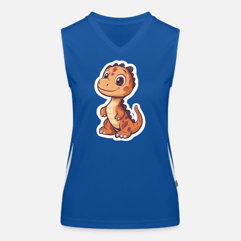 Dinosaurier Funktionelles Kontrast-Tank Top für Frauen