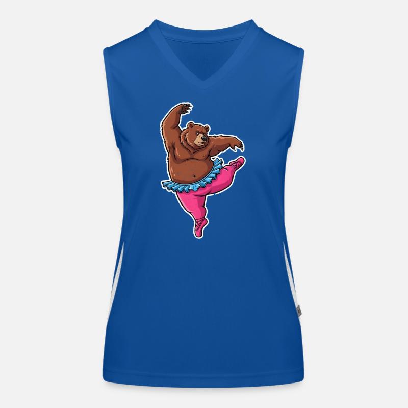 Ballett Bär Comic Geschenk Funktionelles Kontrast-Tank Top für Frauen