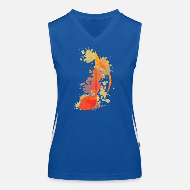 Musik Aquarell Stil Funktionelles Kontrast-Tank Top für Frauen