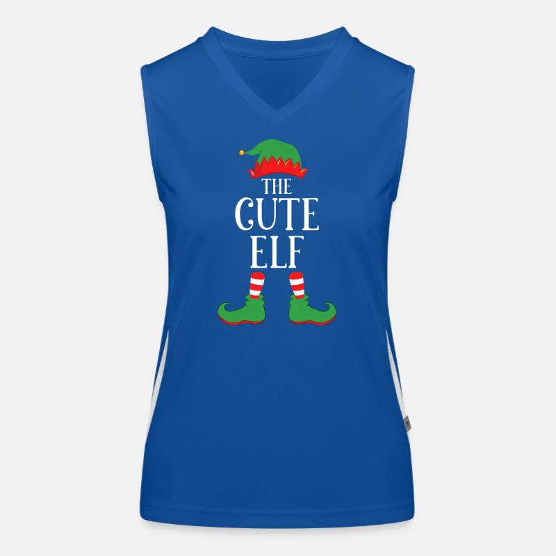 Cute Elf Typography Women's Functional Contrast Tank Top
