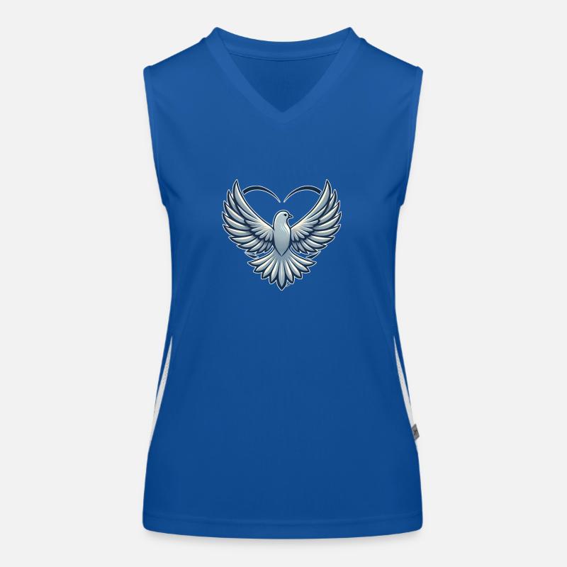 Taube der Liebe Funktionelles Kontrast-Tank Top für Frauen