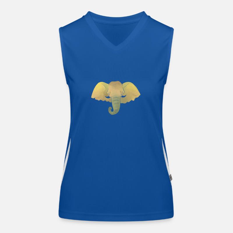 elephant head Women's Functional Contrast Tank Top