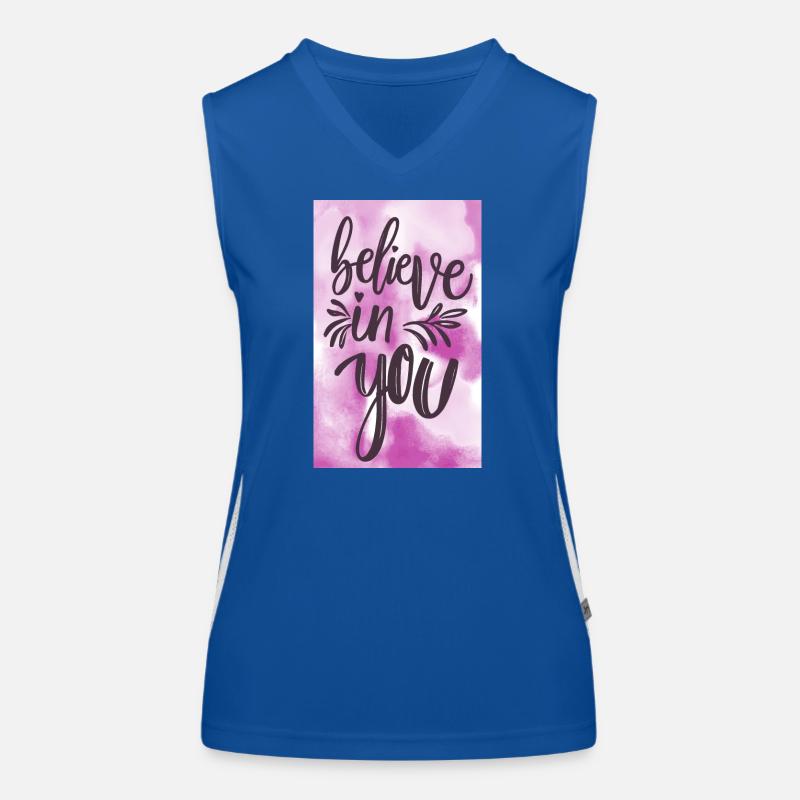 Croyez en vous! Débardeur respirant contrasté Femme