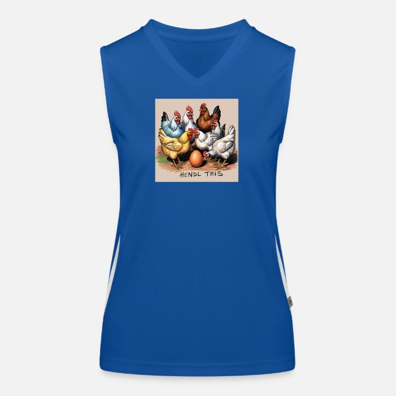 Chickens "Hendl this" Women's Functional Contrast Tank Top
