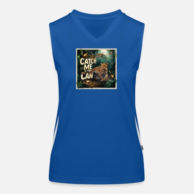 Dschungel Leopard Sprung Funktionelles Kontrast-Tank Top für Frauen