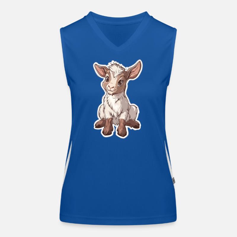 Ziege Funktionelles Kontrast-Tank Top für Frauen