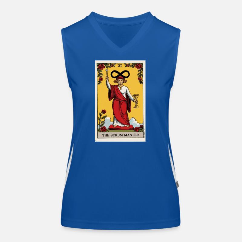 Das Infinity Tarot Scrum Master Design Funktionelles Kontrast-Tank Top für Frauen