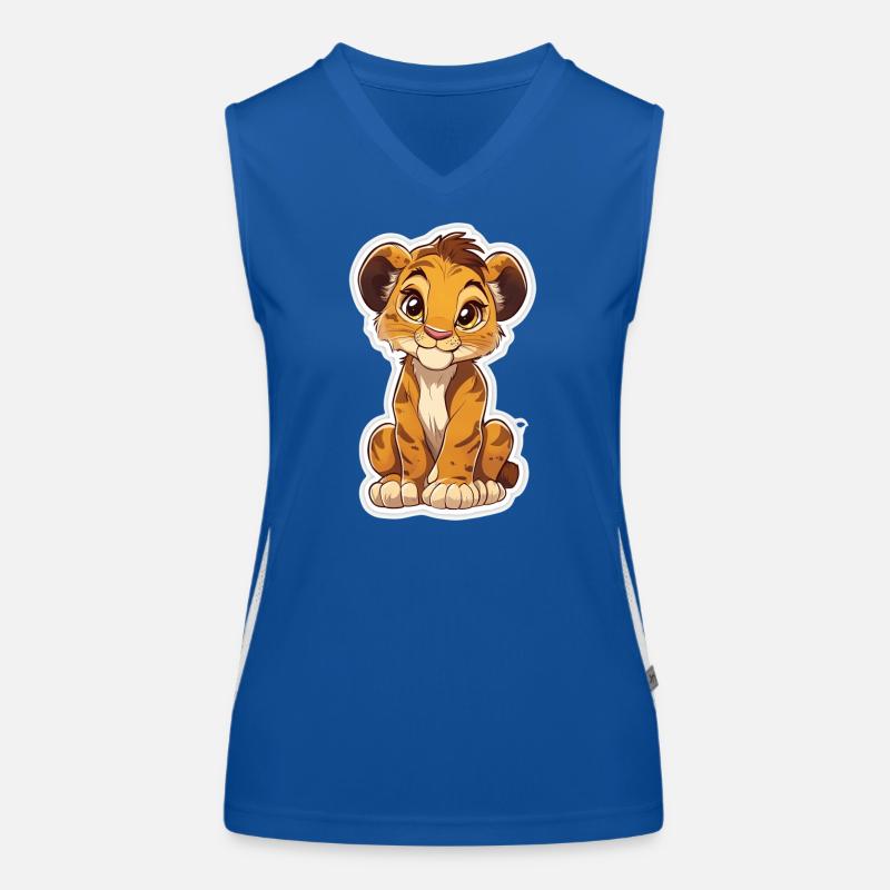 Löwe Funktionelles Kontrast-Tank Top für Frauen