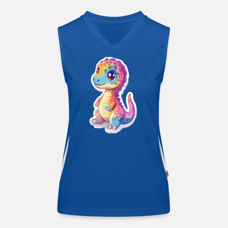 Dinosaurier Funktionelles Kontrast-Tank Top für Frauen
