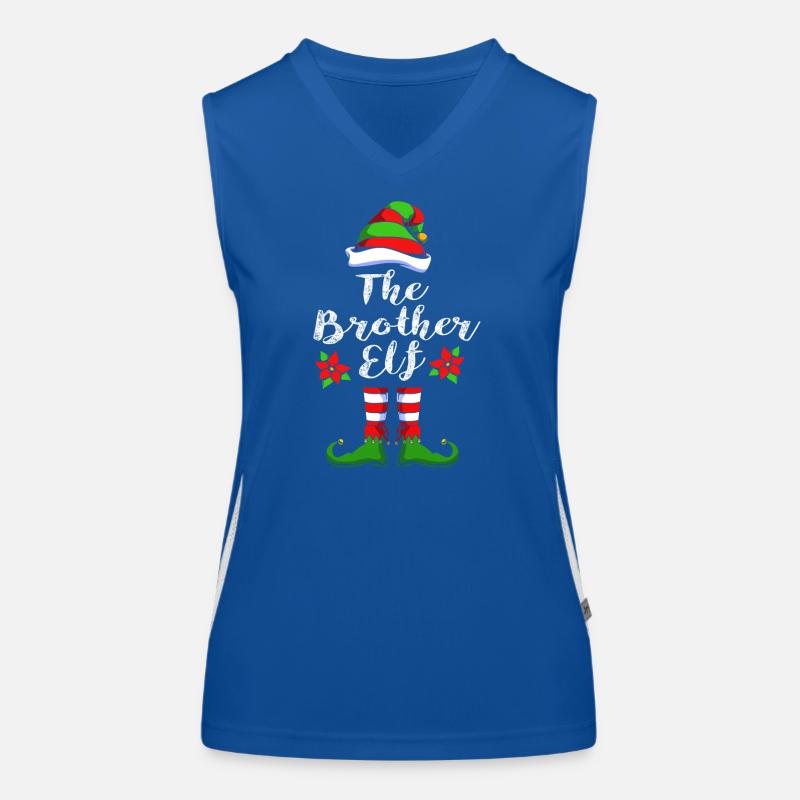 Bruder Elfe Elf Weihnachtsgeschenk Funktionelles Kontrast-Tank Top für Frauen