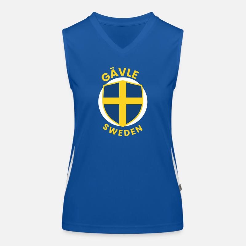 Gävle Sköld, Schweden Funktionelles Kontrast-Tank Top für Frauen