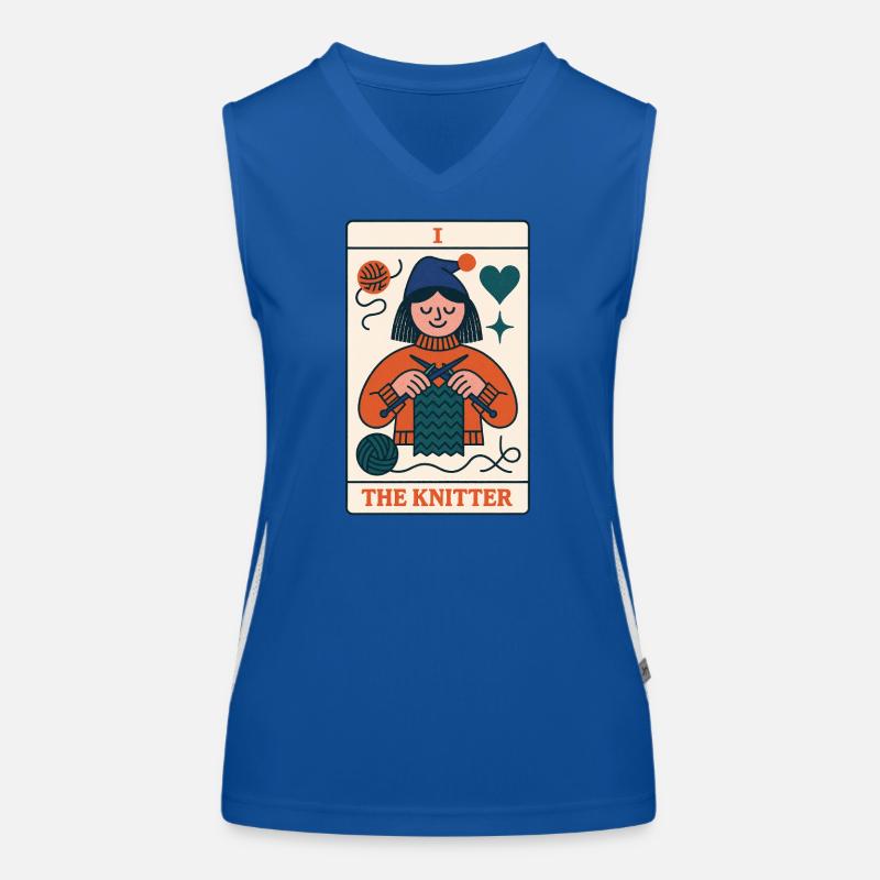 Cozy Knitter Card Funktionelles Kontrast-Tank Top für Frauen