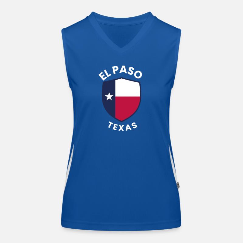El Paso Texas Shield Flag Women's Functional Contrast Tank Top