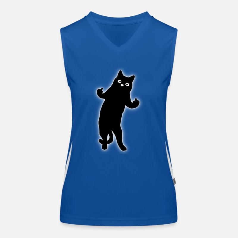 Doigts de centre de chat drôle Débardeur respirant contrasté Femme