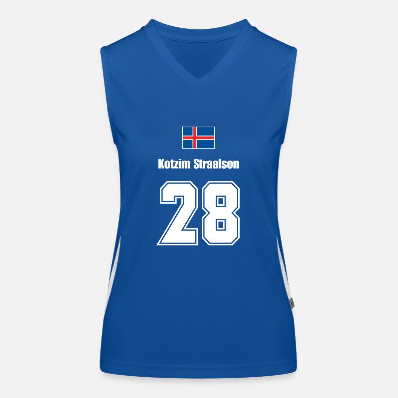 Island Trikot Nr.28 Funktionelles Kontrast-Tank Top für Frauen