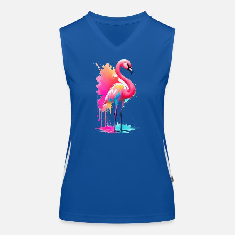 Flamingo Funktionelles Kontrast-Tank Top für Frauen