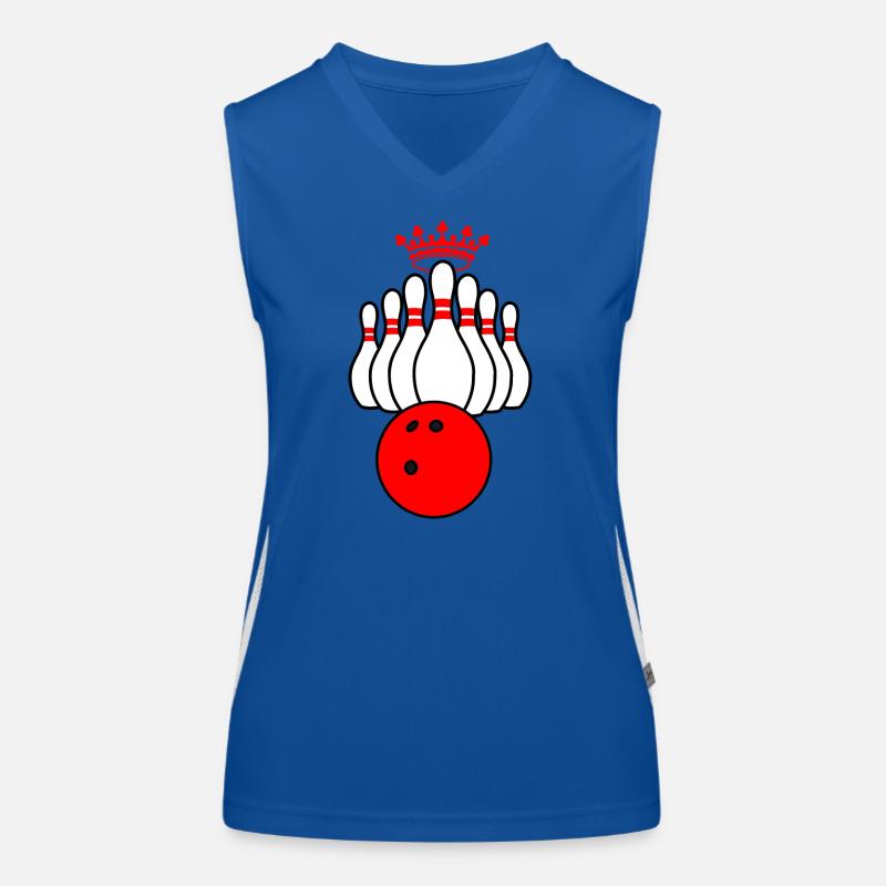 Bowling-König Funktionelles Kontrast-Tank Top für Frauen