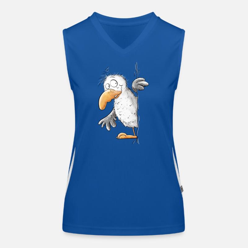 Drollige Möwe Tiermotiv Funktionelles Kontrast-Tank Top für Frauen