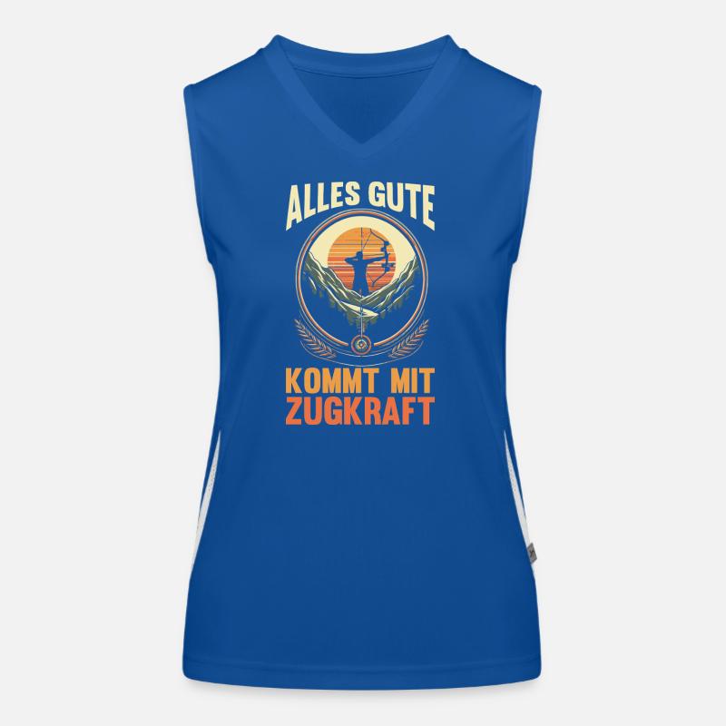 Bogenschütze Bogensport Bogenschießen Funktionelles Kontrast-Tank Top für Frauen