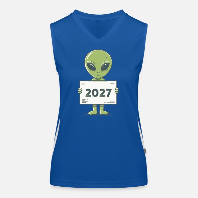 grünes Alien Funktionelles Kontrast-Tank Top für Frauen