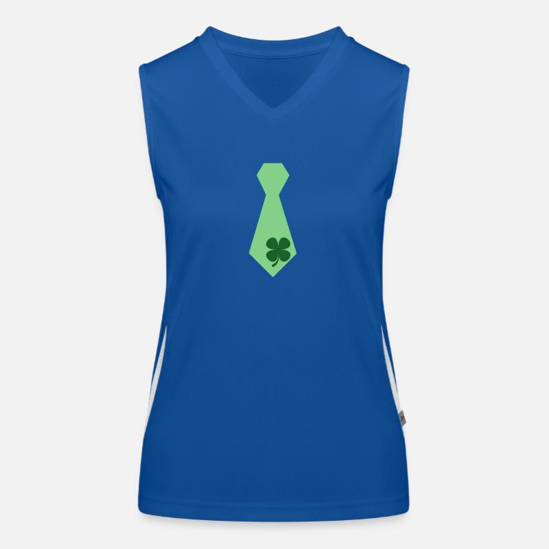 Shamrocks Tie Saint-Patrick vert irlandais Débardeur respirant contrasté Femme