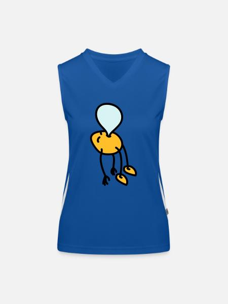 chewing_gum_man - Women's Functional Contrast Tank Top - royal/white - Front