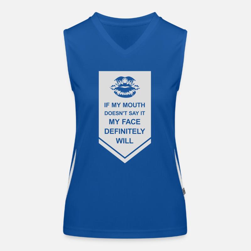 my face definitely will Funktionelles Kontrast-Tank Top für Frauen