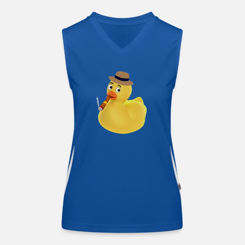 Smoking duck! Women's Functional Contrast Tank Top