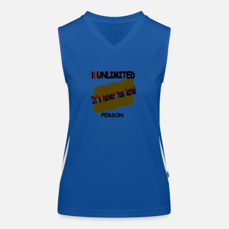 It s never too late Funktionelles Kontrast-Tank Top für Frauen