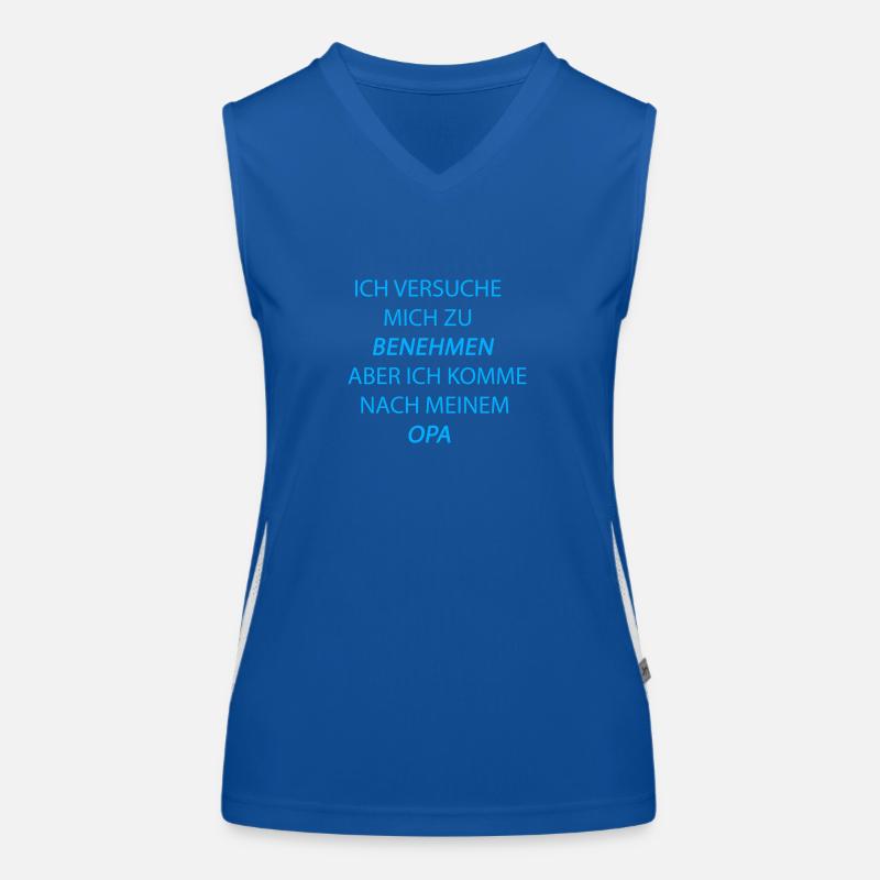 benehmen opa hellblau Funktionelles Kontrast-Tank Top für Frauen