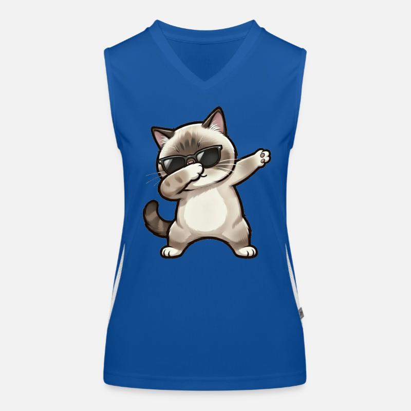 Dabbing Ragdoll Katze Funktionelles Kontrast-Tank Top für Frauen