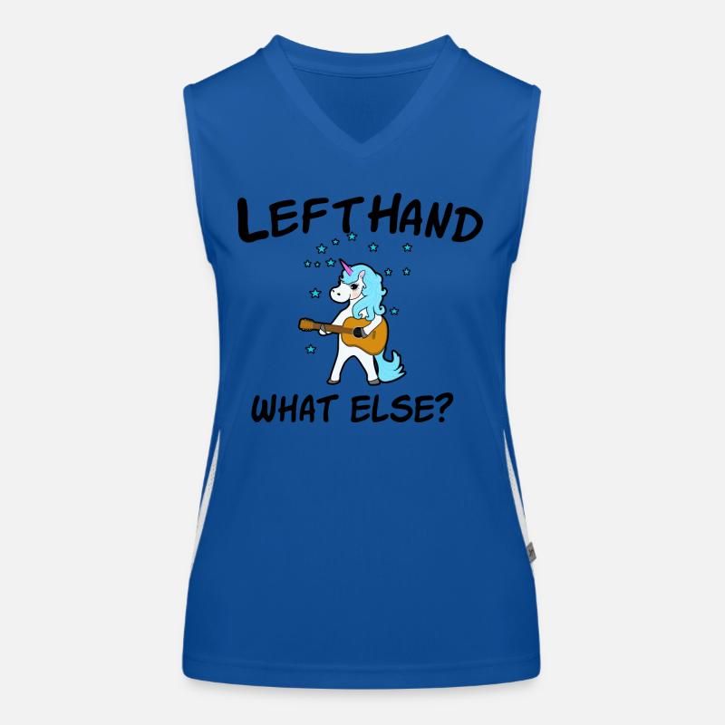 Lefthand what else? Linkshänder Gitarre Funktionelles Kontrast-Tank Top für Frauen