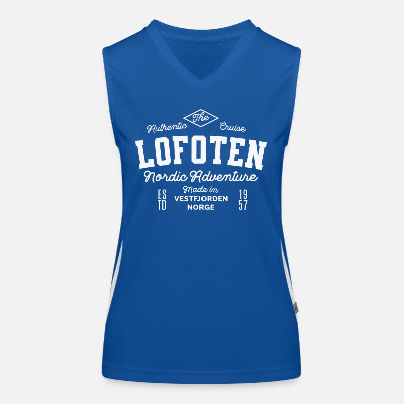 Lofoten Nordic Abenteuer Funktionelles Kontrast-Tank Top für Frauen