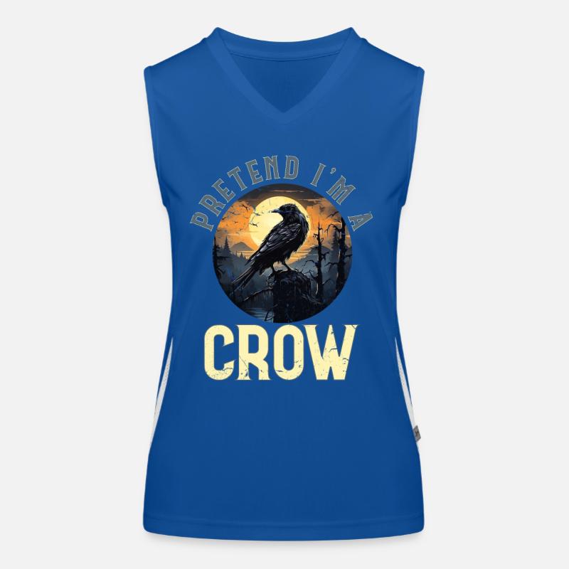 Tu so, als wäre ich eine Krähe Einfaches Halloween-Kostüm Funktionelles Kontrast-Tank Top für Frauen