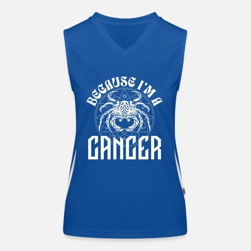 Parce que je suis Cancer - Signe du zodiaque Débardeur respirant contrasté Femme