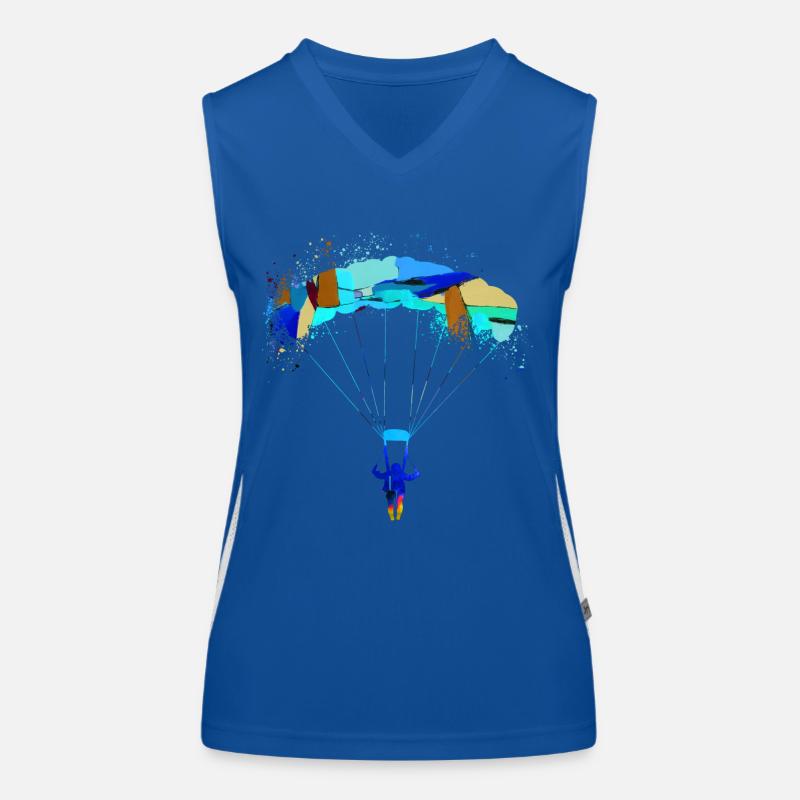 fallschirm,fallschirmflieger,graffiti,gleitschirm Funktionelles Kontrast-Tank Top für Frauen