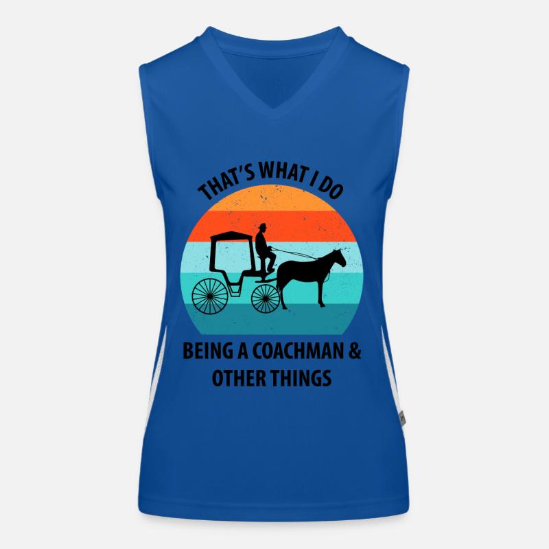 Calèche de cocher Calèche tirée par des chevaux Calèche Débardeur respirant contrasté Femme
