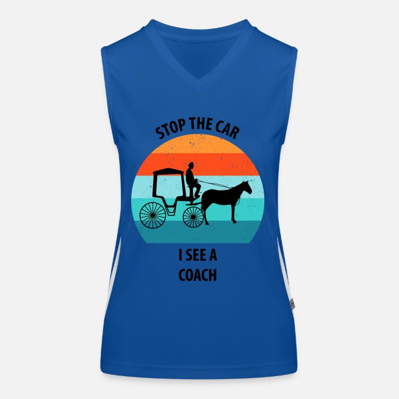 Calèche de cocher Calèche tirée par des chevaux Calèche Débardeur respirant contrasté Femme