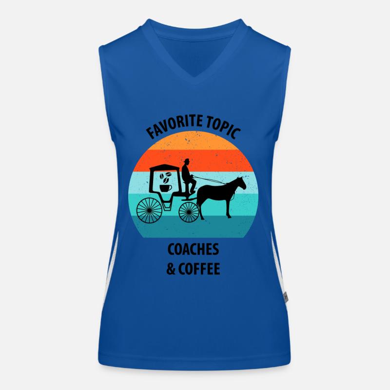 Kutscher Kutsche Pferdekutscher Kaffee Funktionelles Kontrast-Tank Top für Frauen